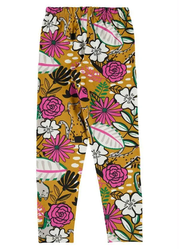Quimby - Calça Legging Estampada Infantil Amarelo 2
