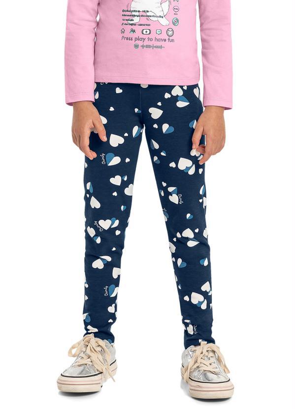 Quimby - Calça Legging Estampada Infantil Azul 1