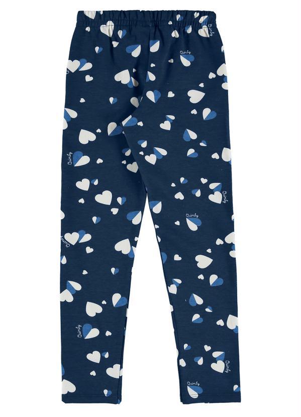 Quimby - Calça Legging Estampada Infantil Azul 4