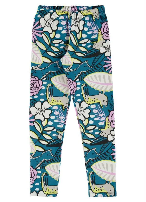 Quimby - Calça Legging Estampada Infantil Azul