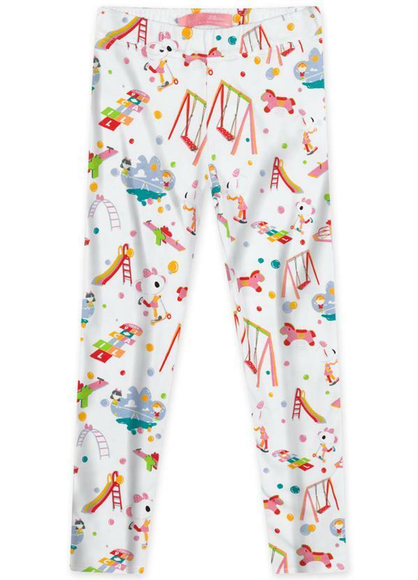 Lilica Ripilica - Calça Legging Feminina Infantil Branco