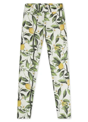 Lilica Ripilica - Calça Legging Floral Infantil Feminina Bege - LILICA RIPILICA