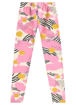 Malwee Kids - Calça Legging Floral Menina Rosa - MALWEE KIDS
