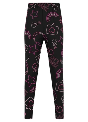 Malwee Kids - Calça Legging Gráfica Rosa - MALWEE KIDS