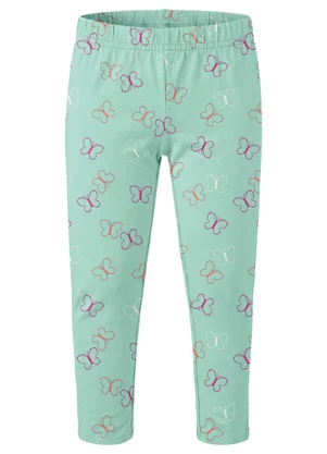 Brandili - Calça Legging Infantil Borboletas Verde - BRANDILI