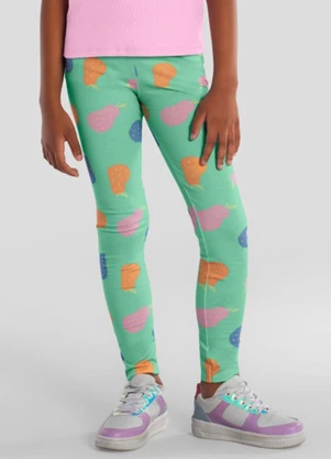 Brandili - Calça Legging Infantil Borboletas Verde - BRANDILI