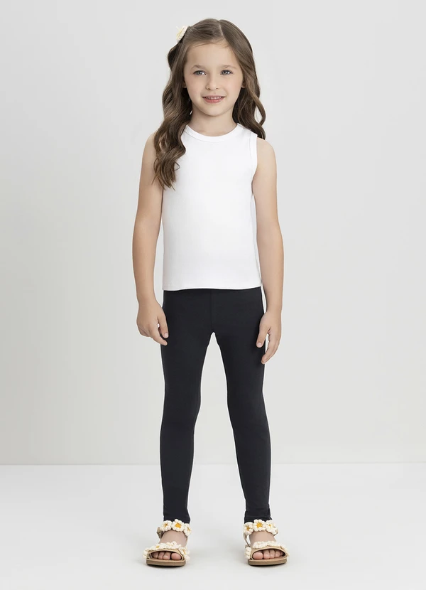 Up Baby - Calça Legging Infantil Cotton Preto