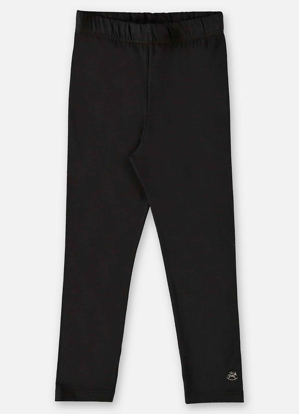 Up Baby - Calça Legging Infantil em Cotton Preto 1
