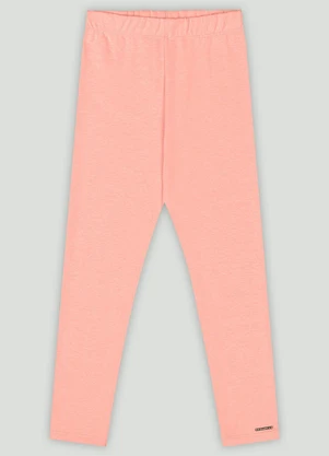 Calça Legging Infantil em Cotton Quimby Rosa - QUIMBY