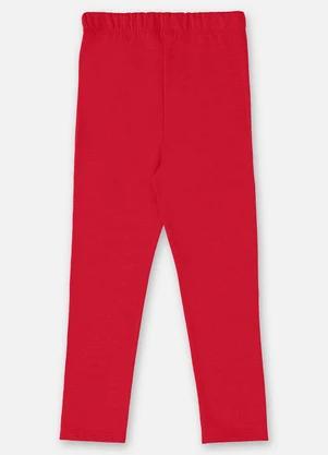 Up Baby - Calça Legging Infantil em Cotton Vermelho - UP BABY