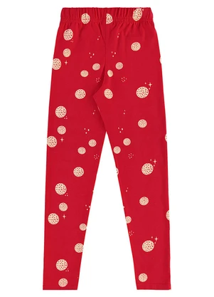 Bee Loop - Calça Legging Infantil em Cotton Vermelho - BEE LOOP