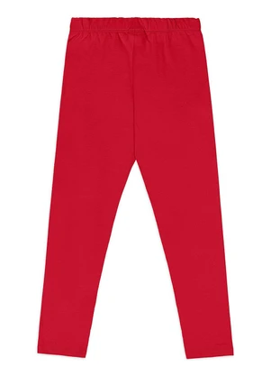 Quimby - Calça Legging Infantil em Cotton Vermelho - QUIMBY