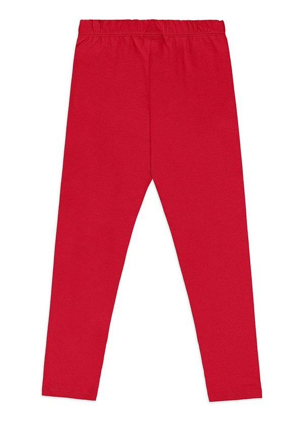 Quimby - Calça Legging Infantil em Cotton Vermelho 2