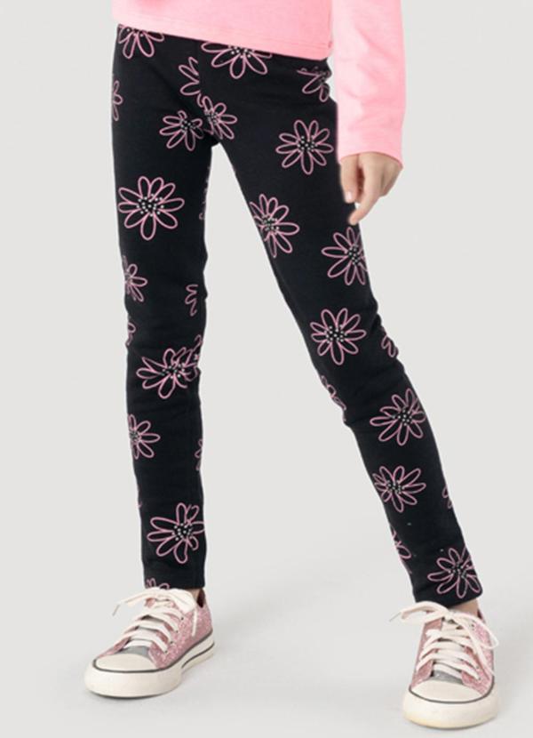Brandili - Calça Legging Infantil em Molecotton Preto