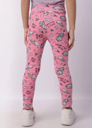 Torra - Calça Legging Infantil Estampa Sortida Rosa - TORRA