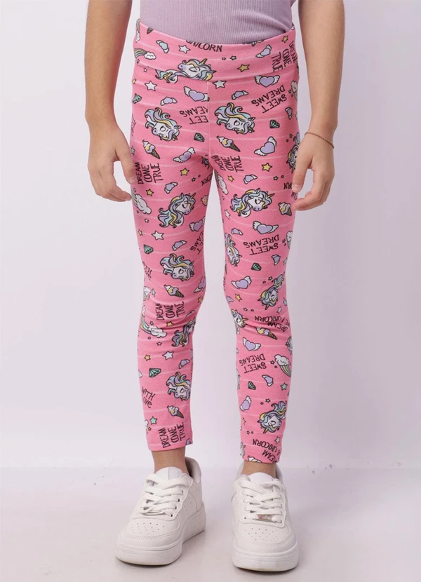 Torra - Calça Legging Infantil Estampa Sortida Rosa