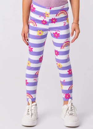 Torra - Calça Legging Infantil Estampa Sortidas Lilás - TORRA