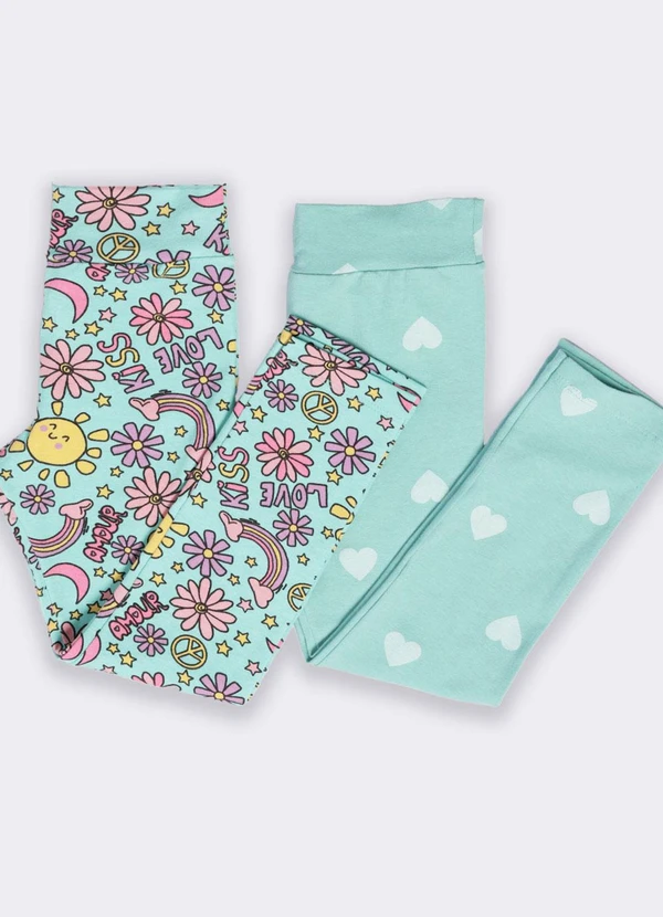 Torra - Calça Legging Infantil Estampas Sortidas Verde