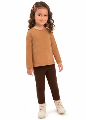 Duduka - Calça Legging Infantil Marrom - DUDUKA