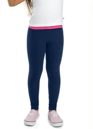 Brandili - Calça Legging Infantil Menina Azul - BRANDILI