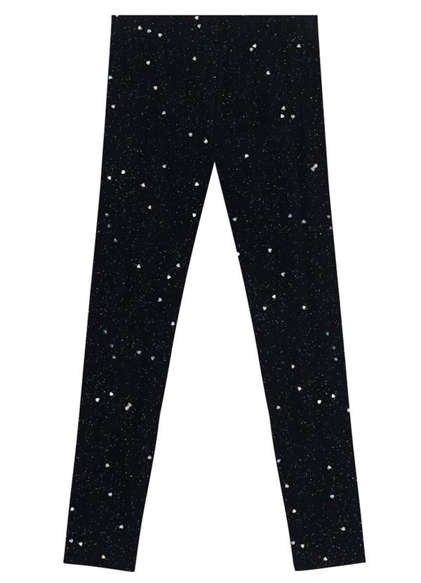 Brandili - Calça Legging Infantil Menina com Brilhos Preto