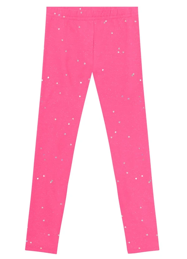 Brandili - Calça Legging Infantil Menina com Brilhos Rosa 2