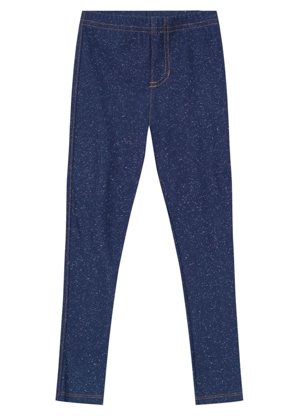 Brandili - Calça Legging Infantil Menina em Cotton Azul 3