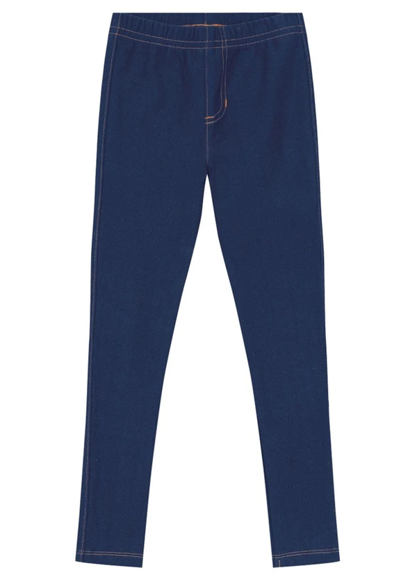 Brandili - Calça Legging Infantil Menina em Cotton Azul 3