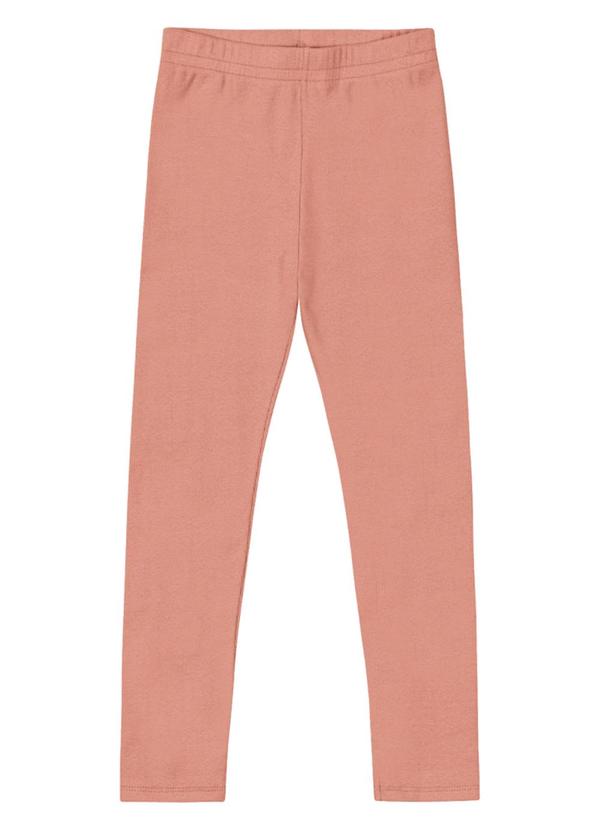 Brandili - Calça Legging Infantil Menina em Ribana Rosa