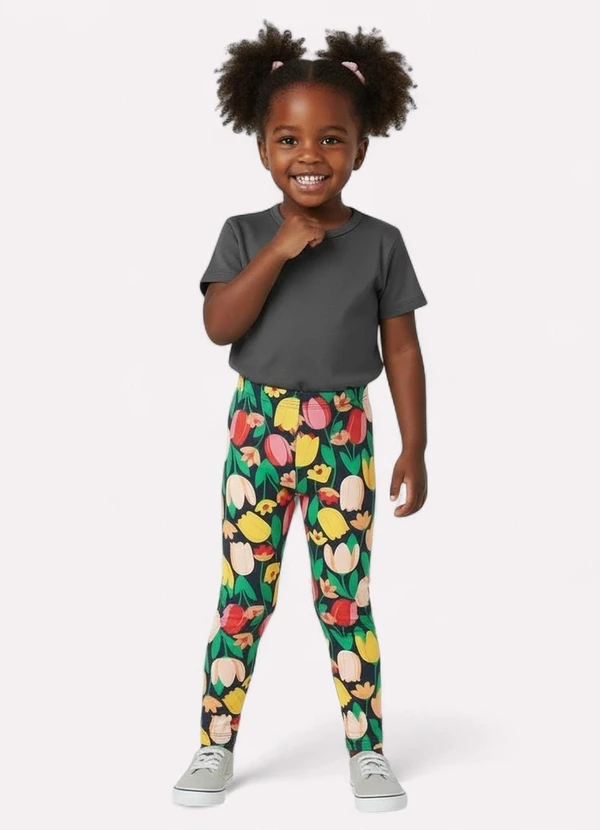 Kyly - Calça Legging Infantil Menina Estampado Azul