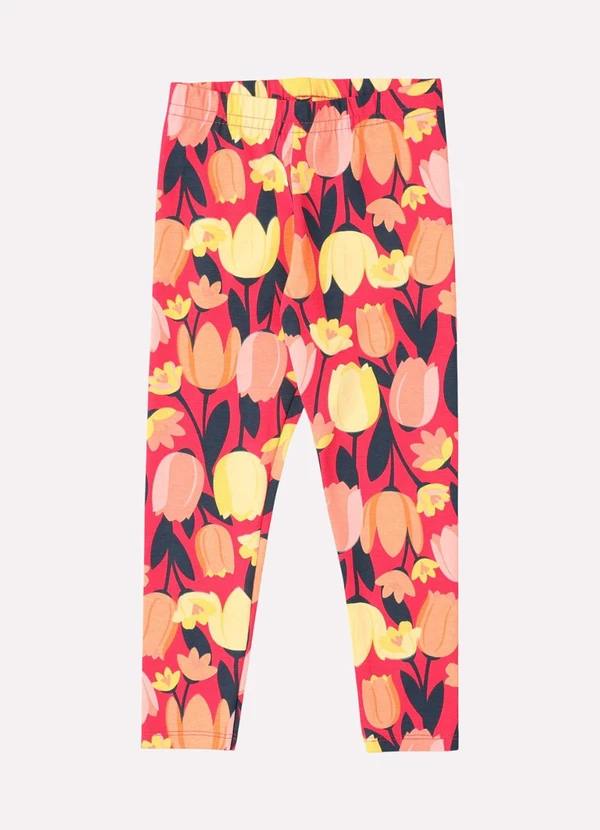 Kyly - Calça Legging Infantil Menina Estampado Vermelho 2