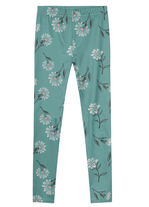 Brandili - Calça Legging Infantil Menina Verde