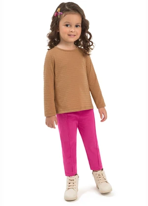 Duduka - Calça Legging Infantil Rosa - DUDUKA