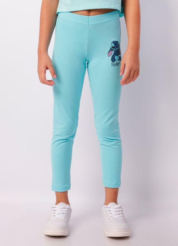 Torra - Calça Legging Infantil Stitch Azul