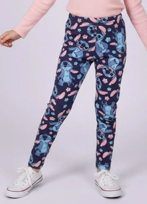 Torra - Calça Legging Infantil Stitch Marinho - TORRA