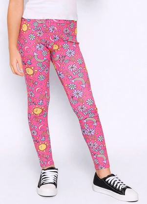 Torra - Calça Legging Juvenil Estampa Sortida Rosa - TORRA