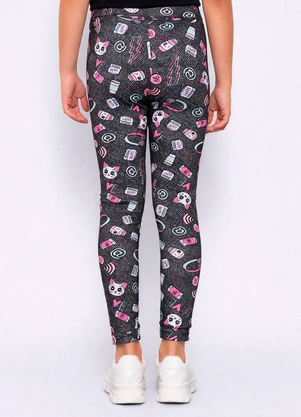 Torra - Calça Legging Juvenil Sortida Preto - TORRA