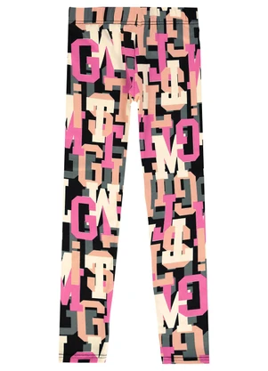Malwee Kids - Calça Legging Letras Salmão - MALWEE KIDS