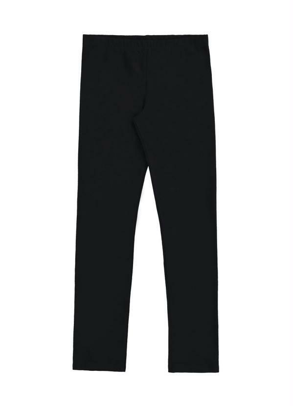 Alakazoo - Calça Legging Malha Menina Básica Preto