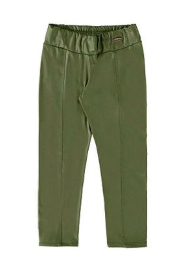 Milli e Nina - Calça Legging Menina Cirrê Verde