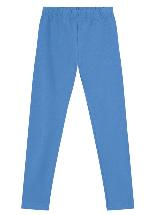 Brandili - Calça Legging Menina em Molecotton Azul