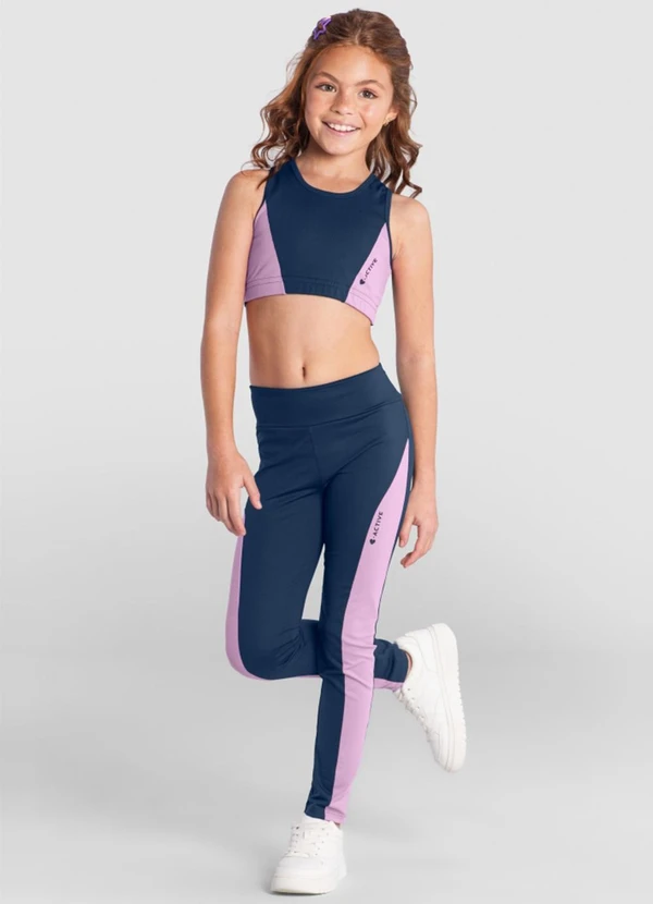Brandili - Calça Legging Menina Esportiva Azul 2