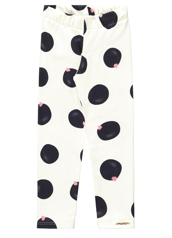 Marlan - Calça Legging Menina Molecotton Estampada Bege