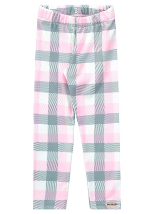 Marlan - Calça Legging Menina Molecotton Estampada Rosa - MARLAN