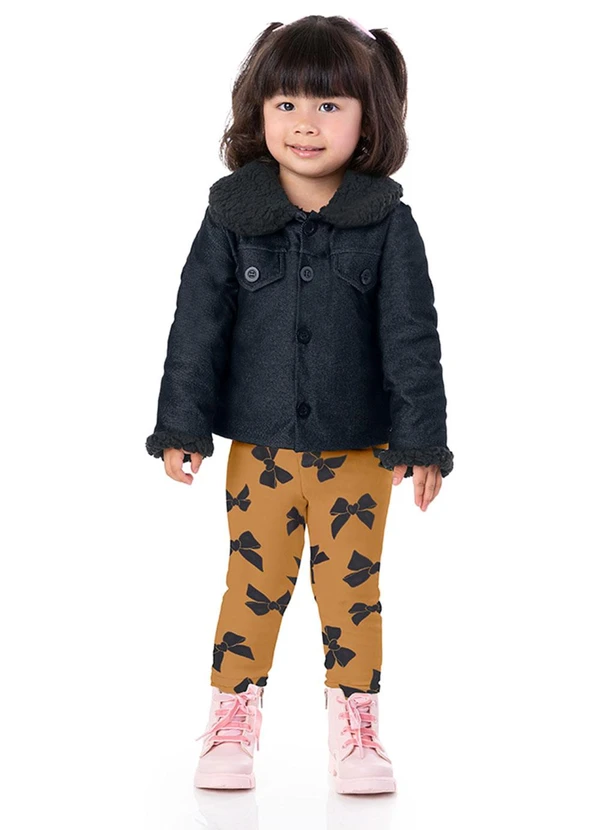 Marlan - Calça Legging Molecotton Estampada Amarelo 2