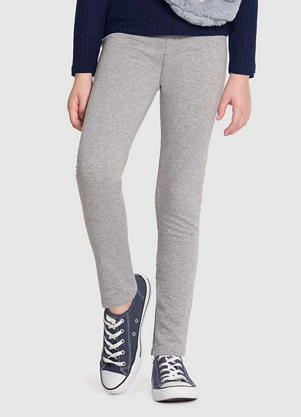 Alakazoo - Calça Legging Molecotton Felpado Cinza