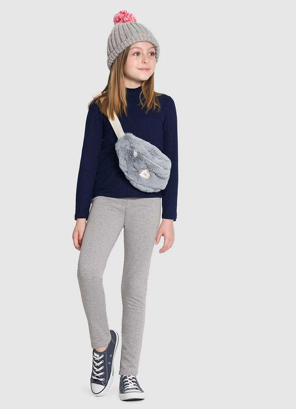 Alakazoo - Calça Legging Molecotton Felpado Cinza 2