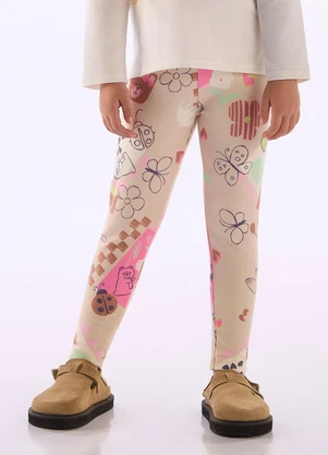 Up Baby - Calça Legging Peluciada Branco - UP BABY