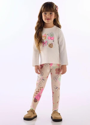 Up Baby - Calça Legging Peluciada Branco - UP BABY