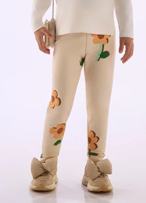 Up Baby - Calça Legging Peluciada Marrom - UP BABY